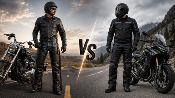Leather chaps vs motorcycle riding pants comparison for touring and cruiser riders