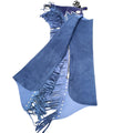 men western blue suede chaps fringe and zipper design