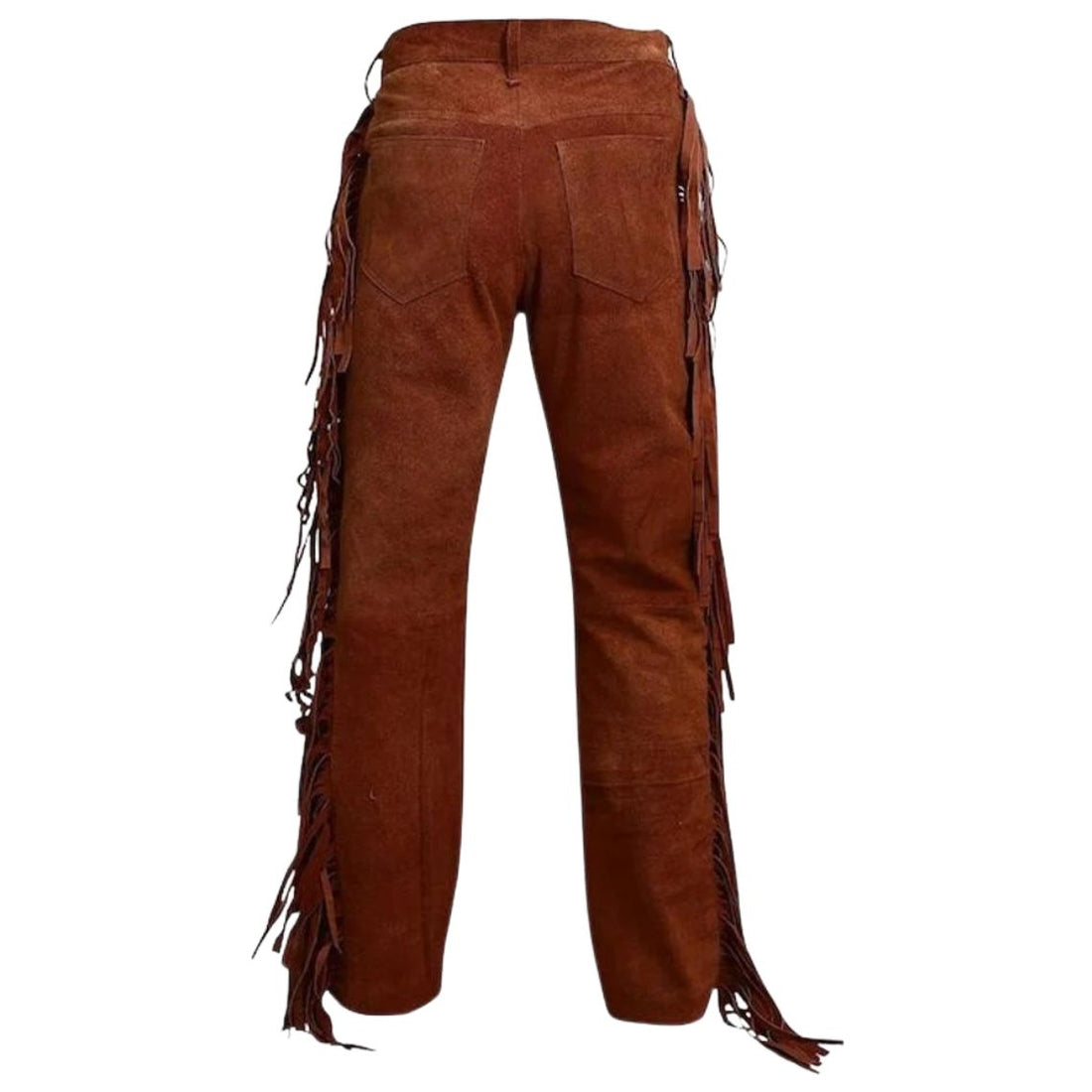 cowboy leather chaps brown front full length