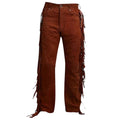 cowboy leather chaps brown front full length