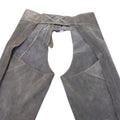 western riding chaps gray leather belt detail