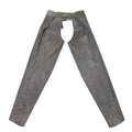 men cowboy chaps gray suede back view