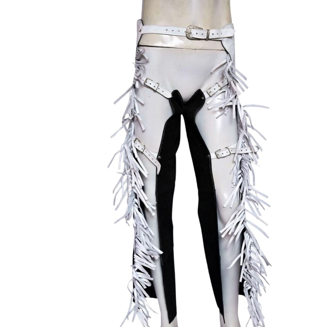 western fringe chaps full length front view