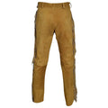 western leather chaps patterned panel fringe detail