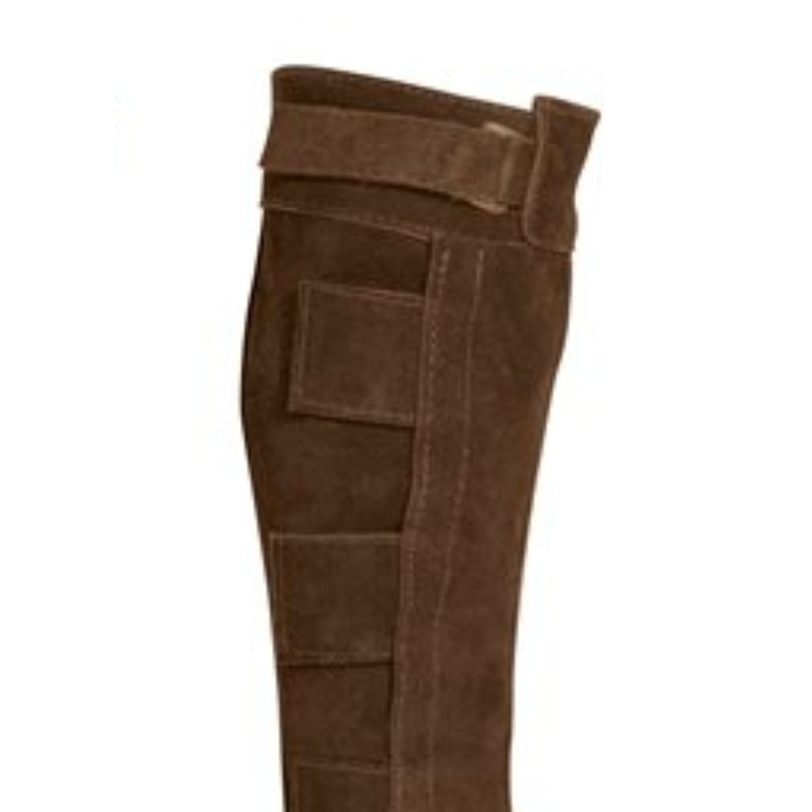 mens equestrian half chaps side view panel design leather riding gear