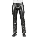 Front view lace-up leather chaps rugged ranch style