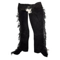 mens riding chaps full view with fringe