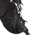 western leather chaps fringe close-up detail