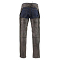 back view western leather chaps adjustable fit