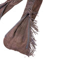 suede leather chaps fringe detail close up western riding gear