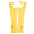Back view of Lemon Rush women’s biker chaps with lace-up detail